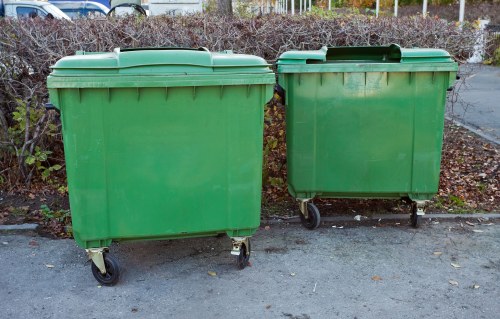 Residential waste collection truck in Brixton